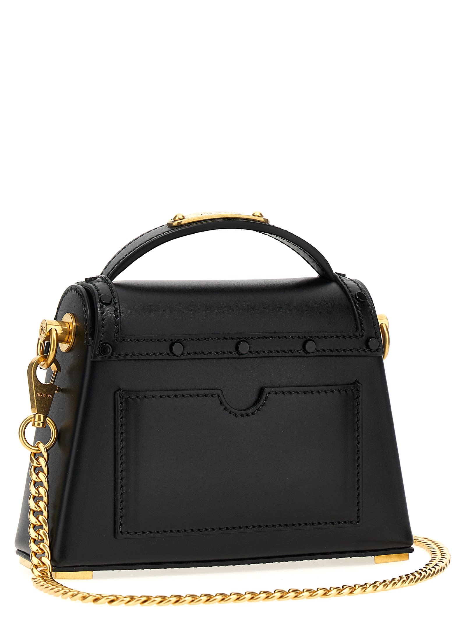 Shop Balmain B-buzz Dynasty Small Handbag In Black