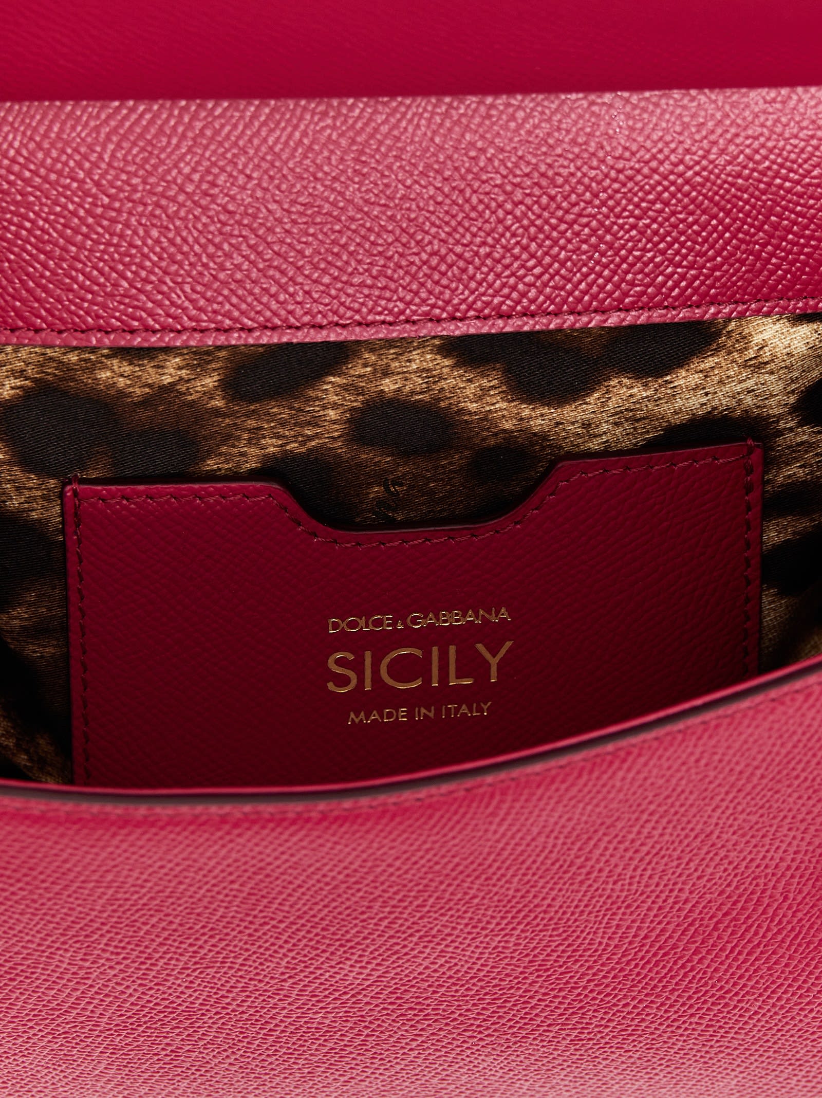 Shop Dolce & Gabbana Medium Sicily Handbag In Fuchsia