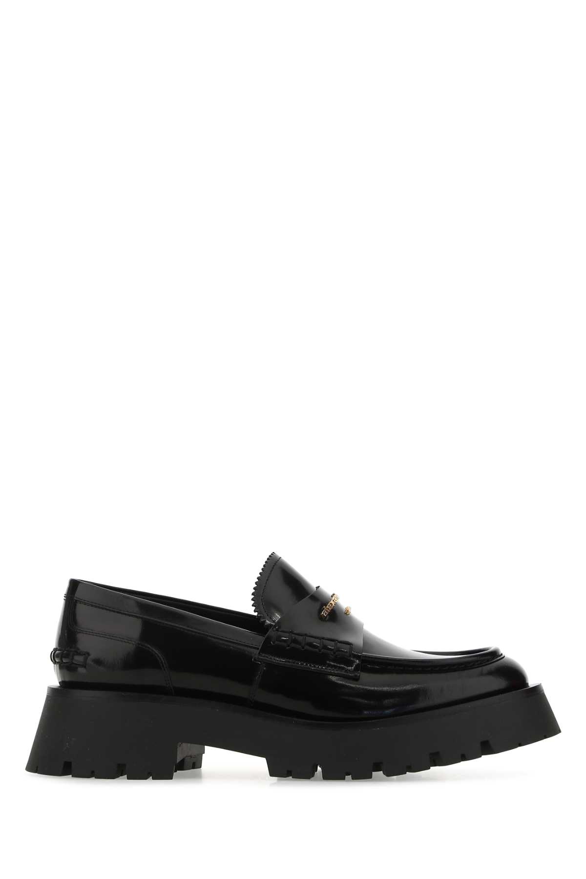 Shop Alexander Wang Black Leather Carter Loafers In 001