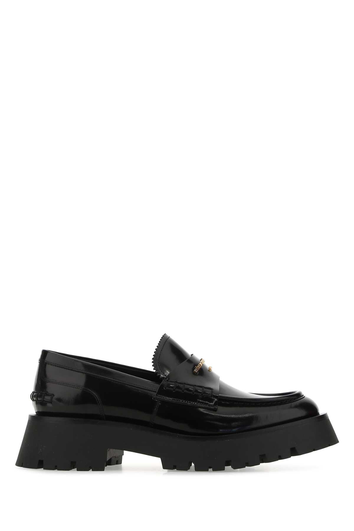 Alexander Wang Black Leather Carter Loafers In Black