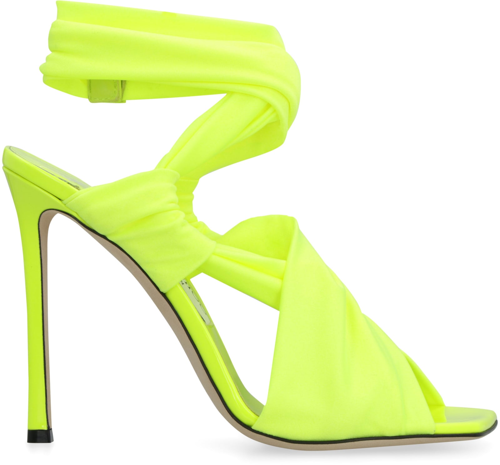Shop Jimmy Choo Neoma Jersey Strap Sandals In Yellow