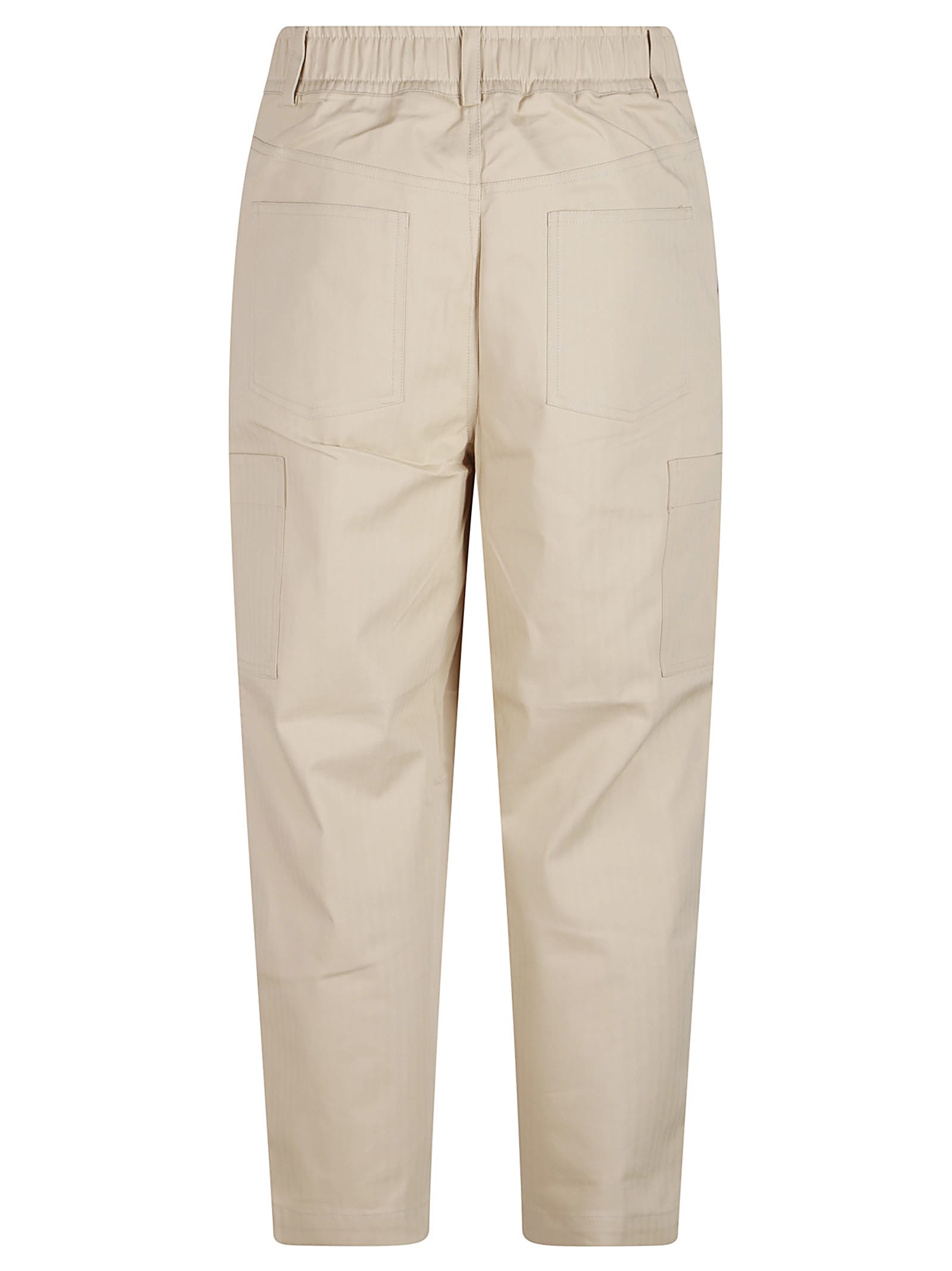 Drôle De Monsieur Cropped Twill Pant In Bg Beige