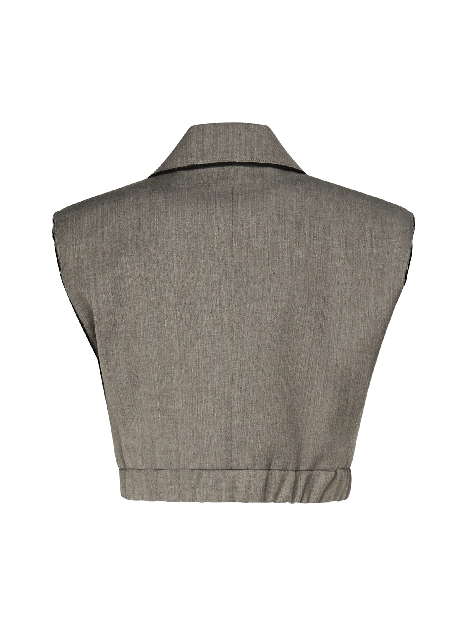 PINKO SHORT VEST WITH LAPELS AND ELASTIC
