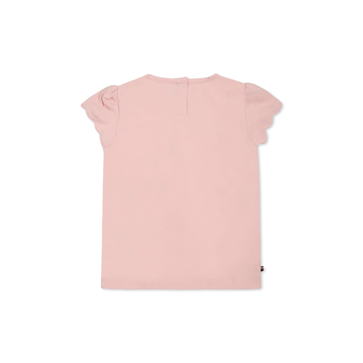 Tommy Hilfiger Pink T-shirt For Baby Girl With Iconic Flag In Pink