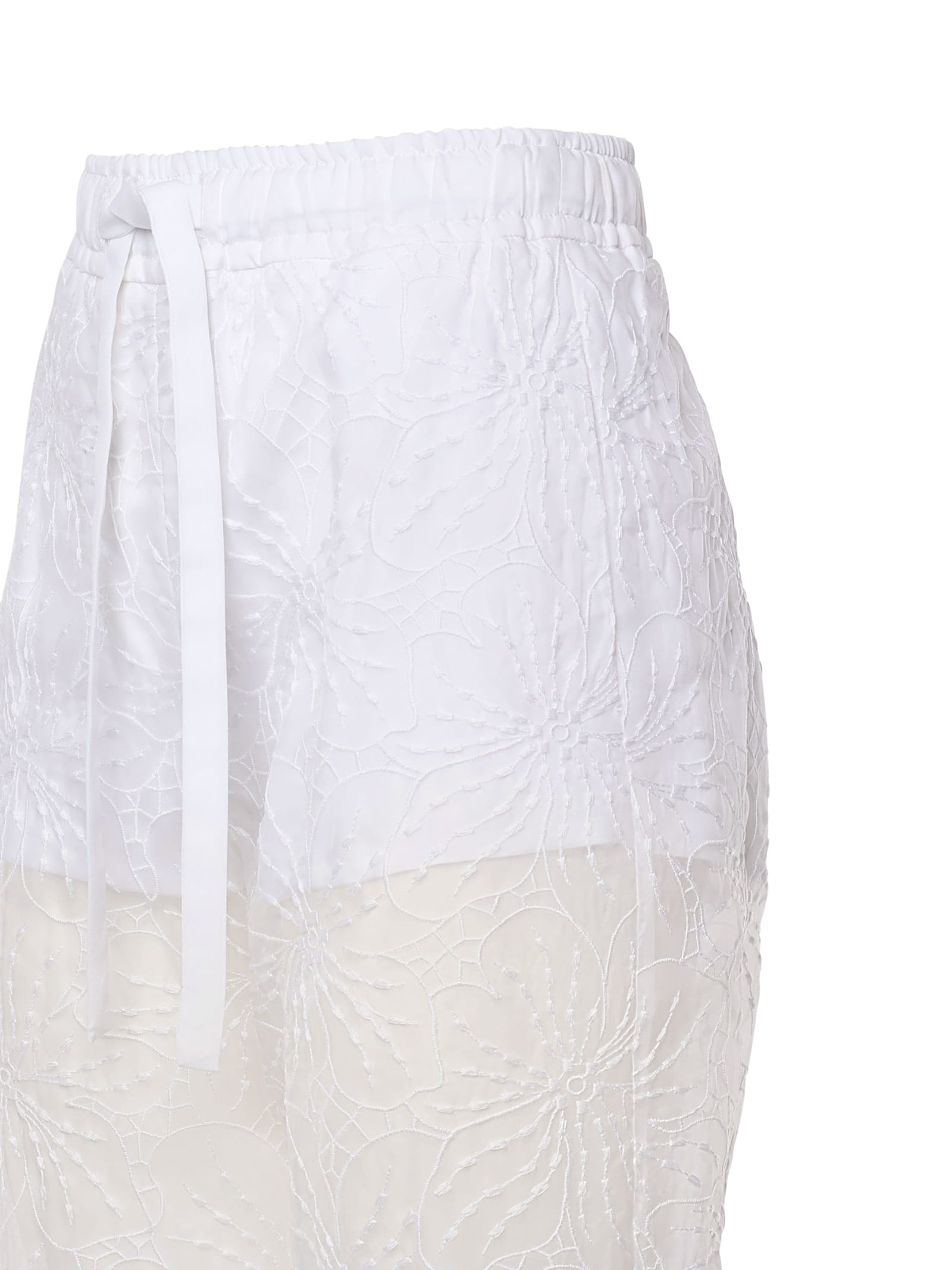 Shop Genny Drawstring Trousers In White