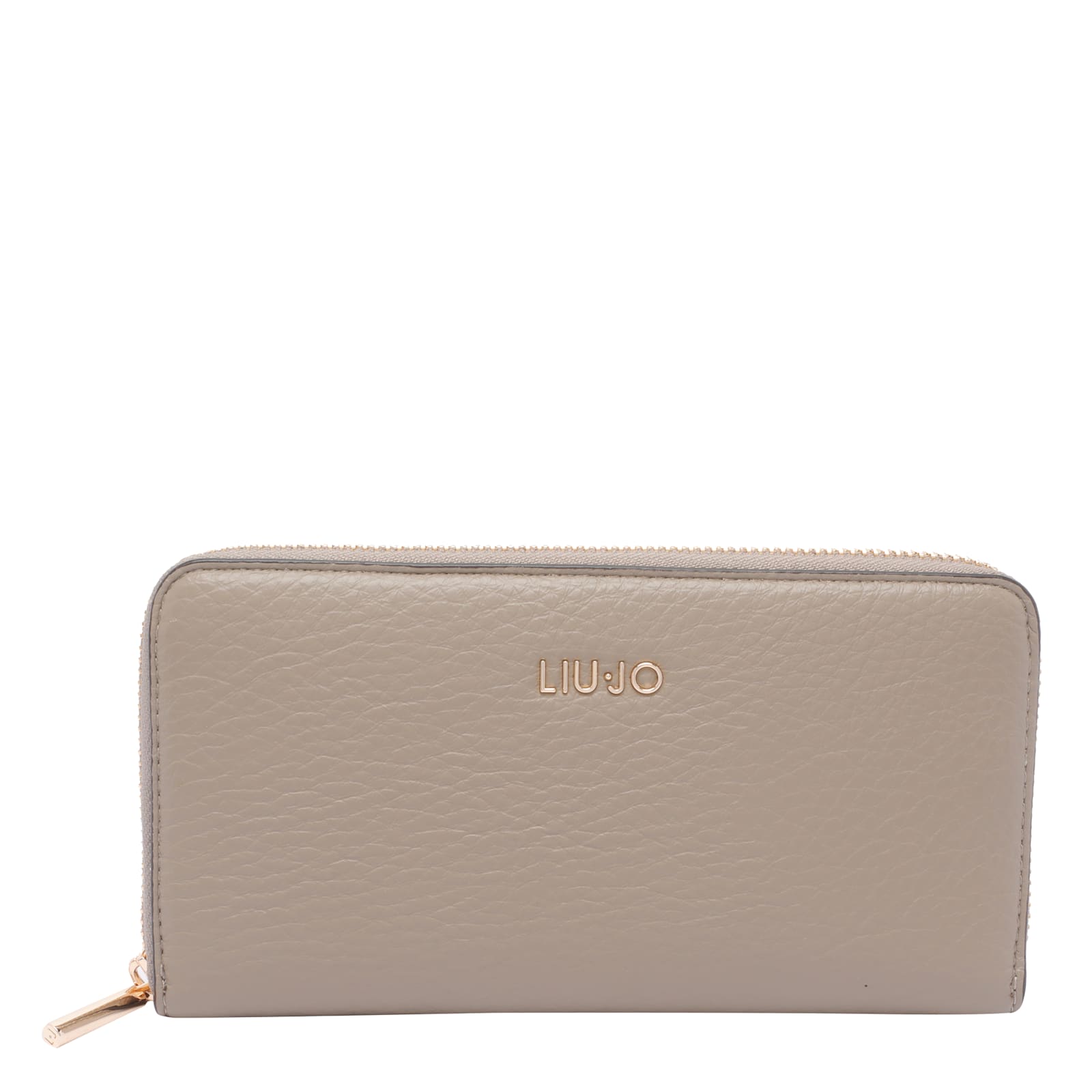 Liu •jo Textured Zip Purse For Everyday Use In Neutral