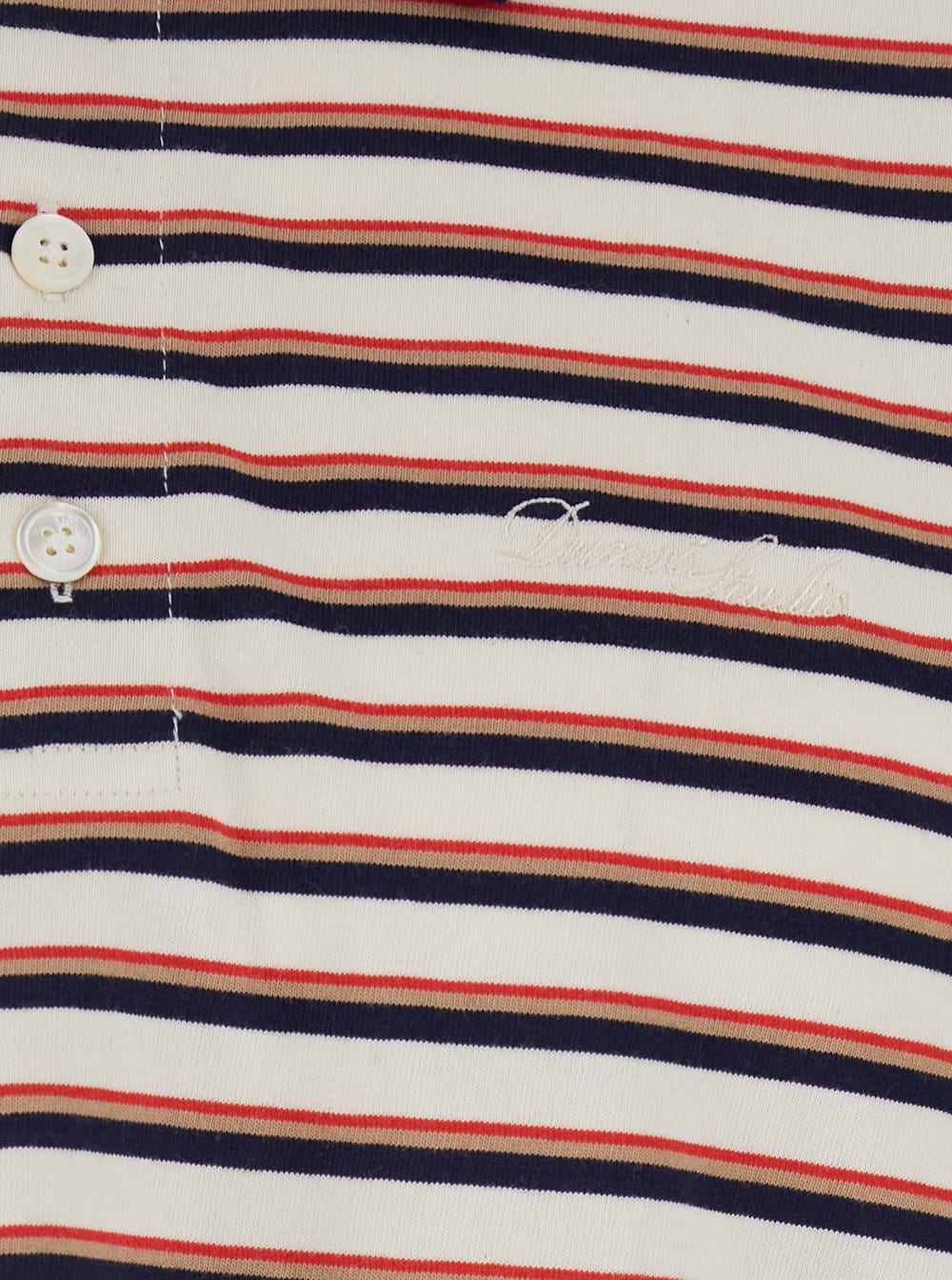 Dunst Multicolor Polo Shirt With All-over Striped Motif And Logo Embroidered On The Front In Cotton Man In Multicolor