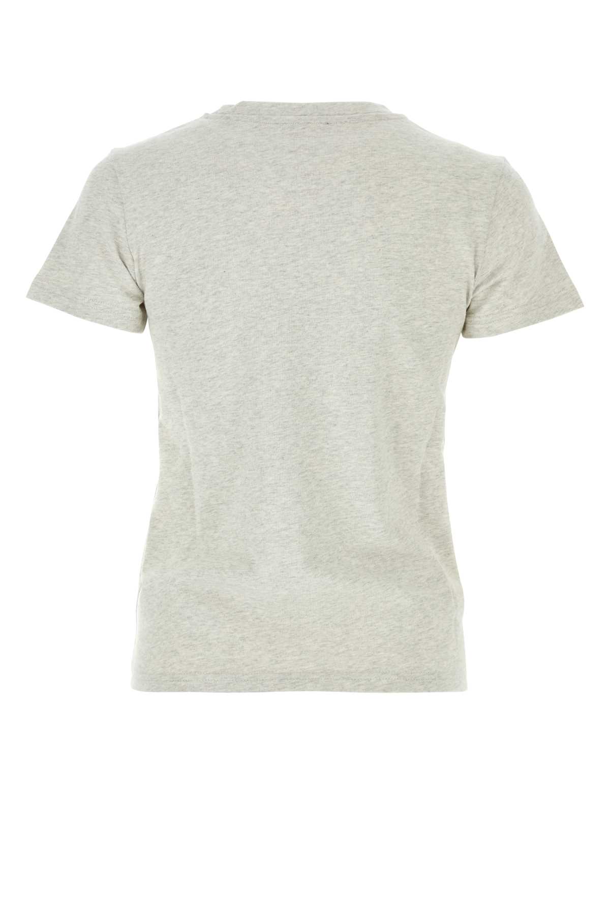 Apc Melangã¨ Grey Cotton Denise T-shirt In White