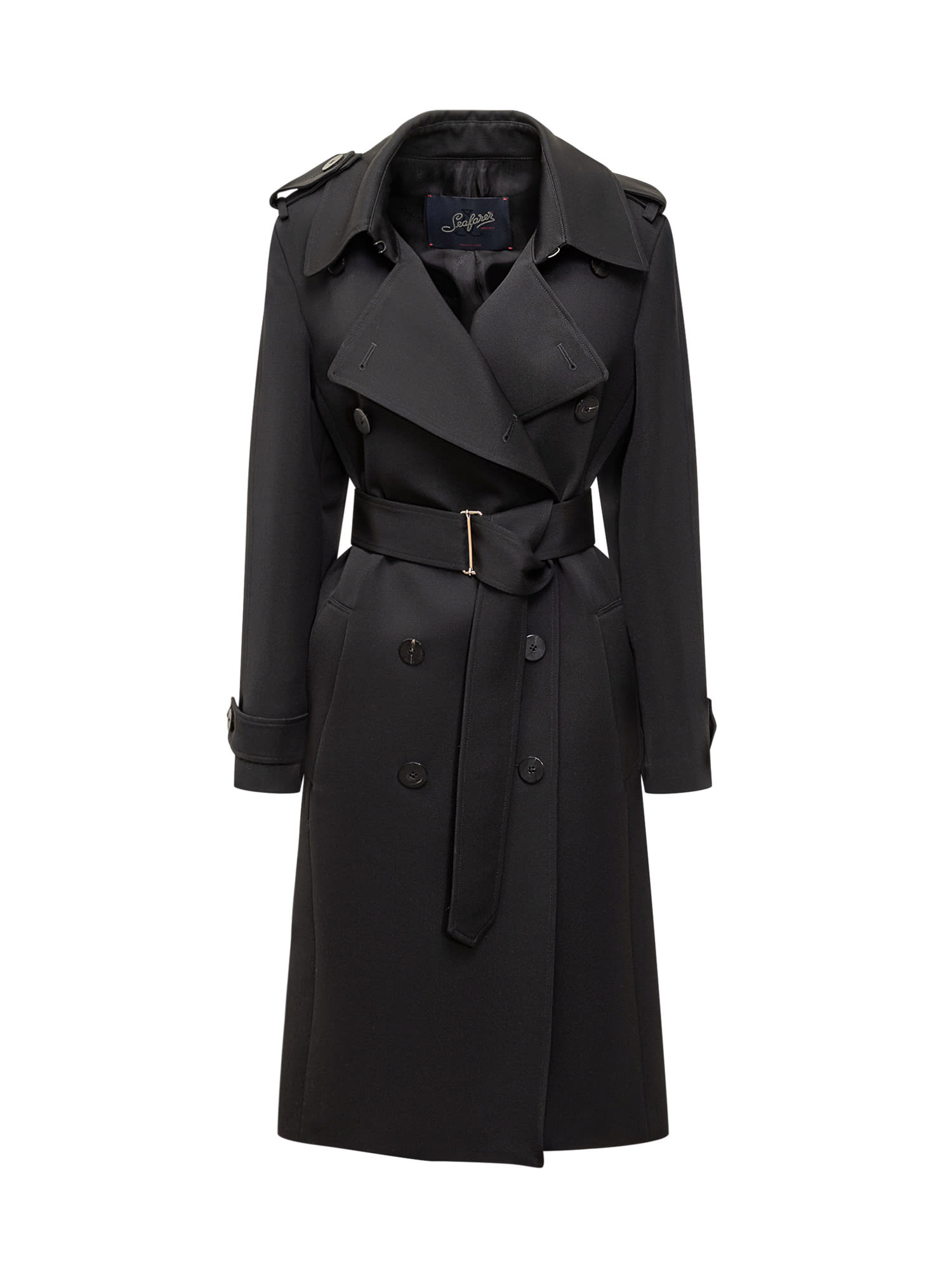 Shop The Seafarer London Coat In Nero