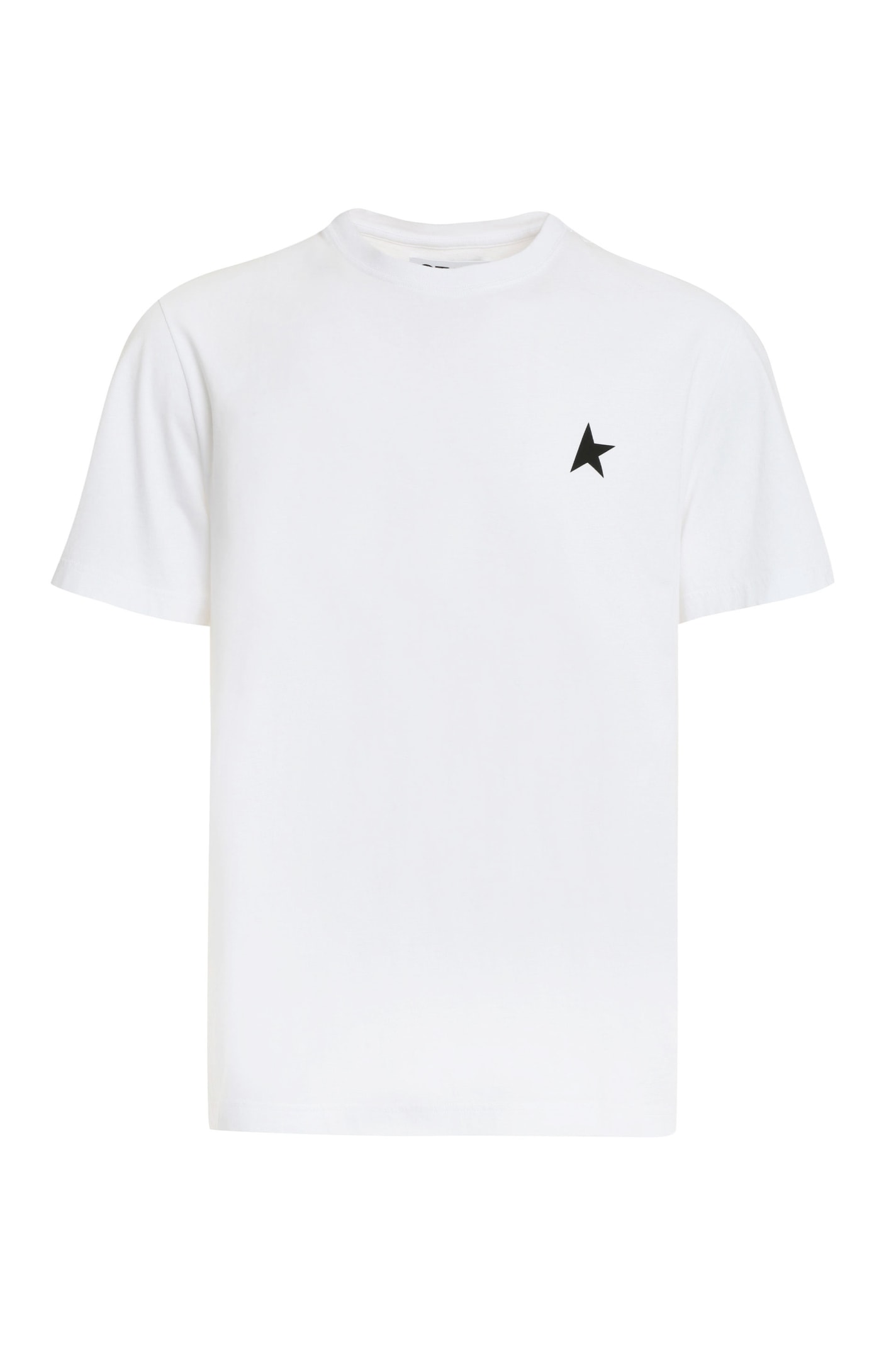 Shop Golden Goose Cotton Crew-neck T-shirt In White