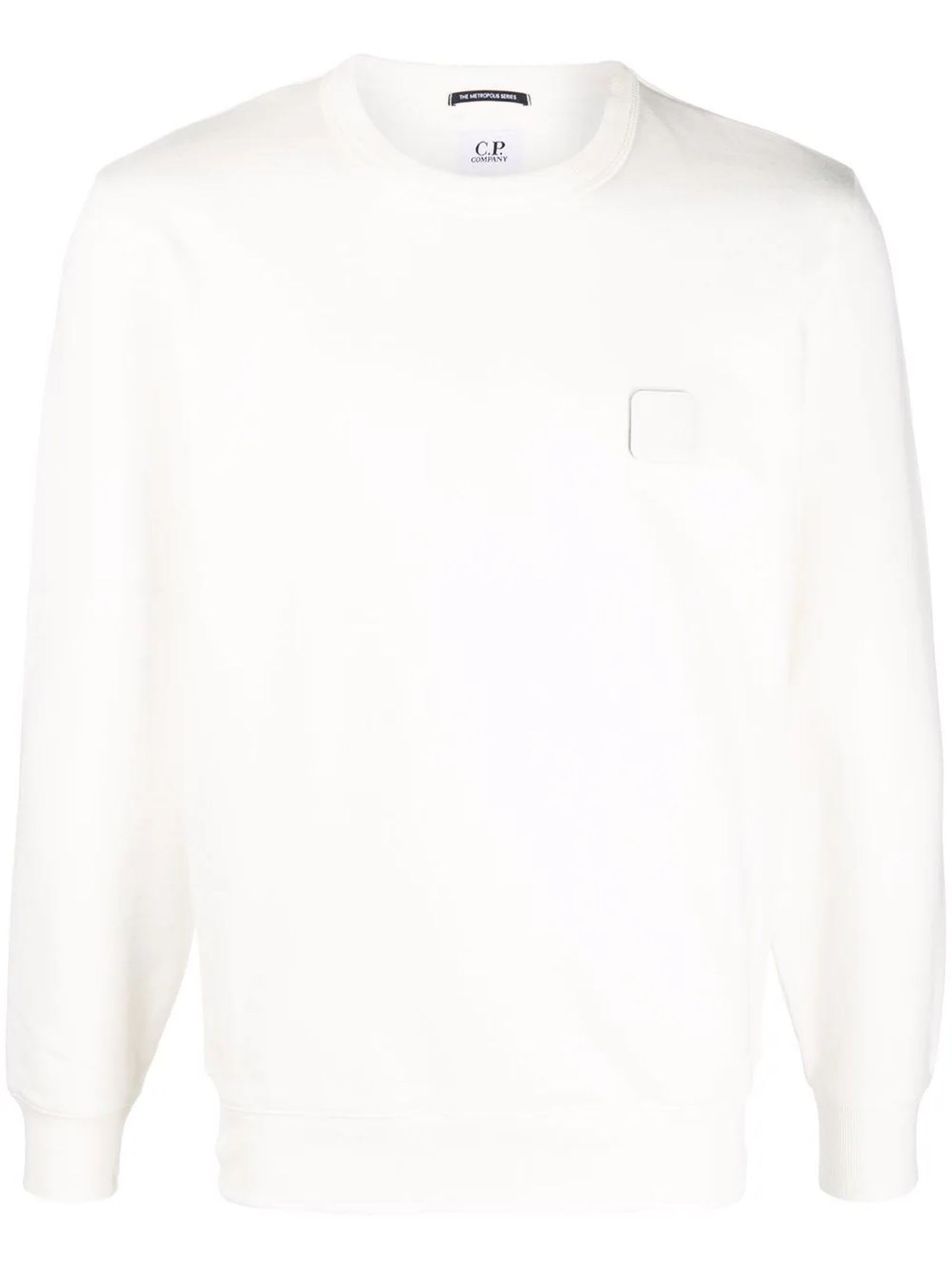 C.P. Company White Cotton Sweatshirt