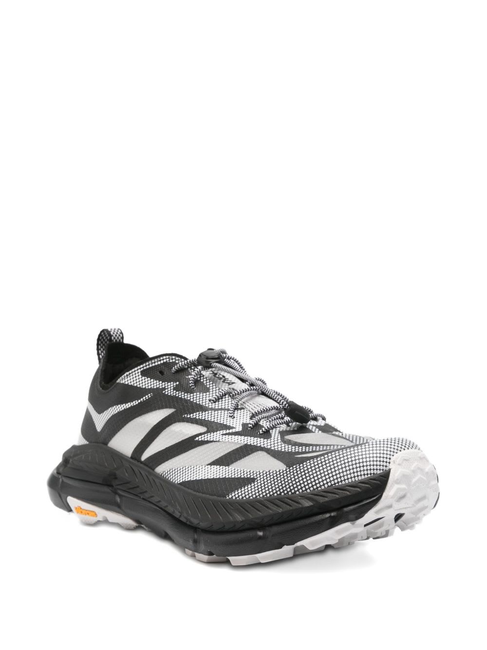 Hoka Mafate Speed 4 Lite Black Low Top Sneakers With Mesh Panels In Tech Fabric Unisex In Black