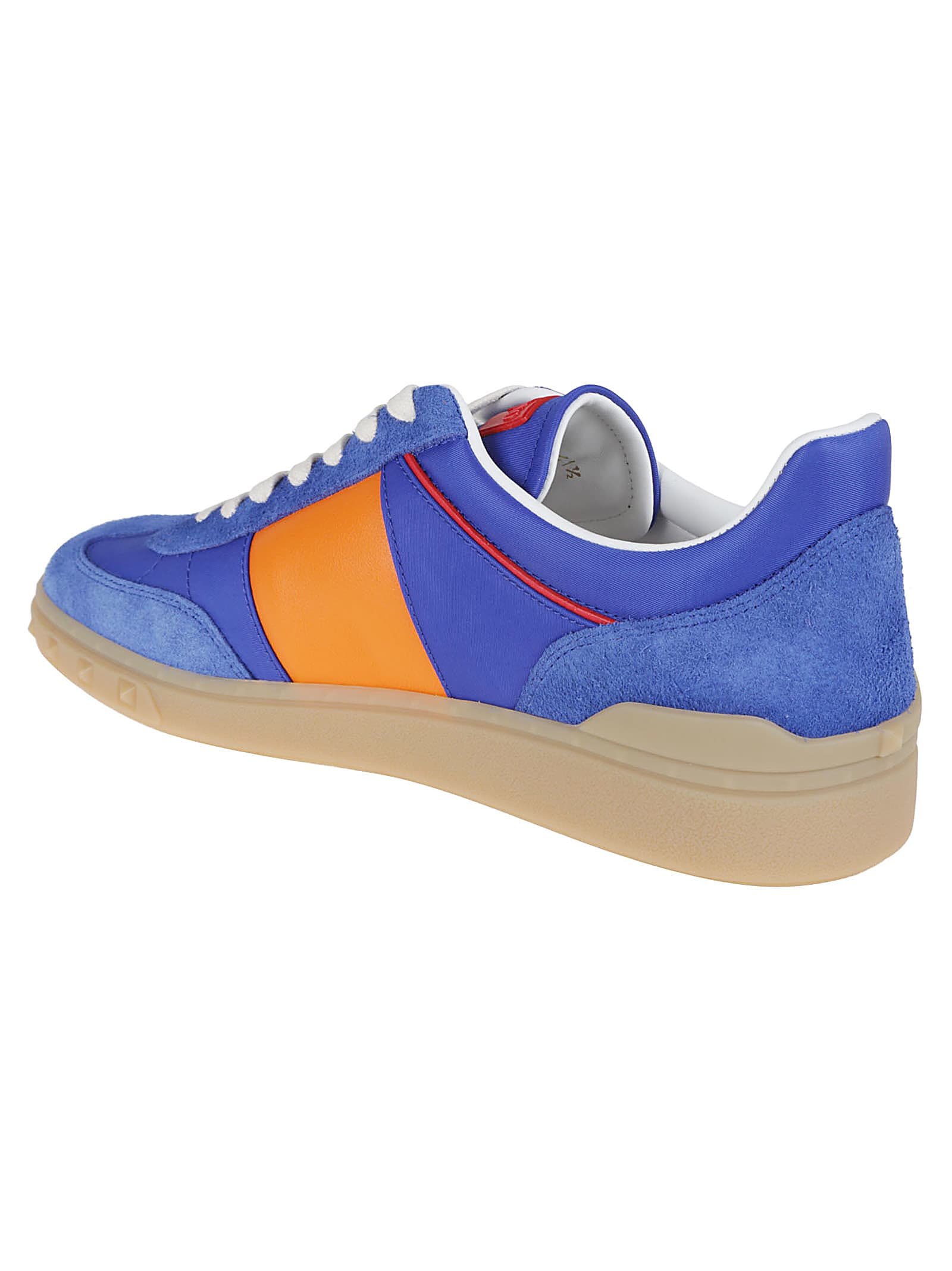 Valentino Garavani Color-blocked Sneakers With Rockstud Detailing In Black
