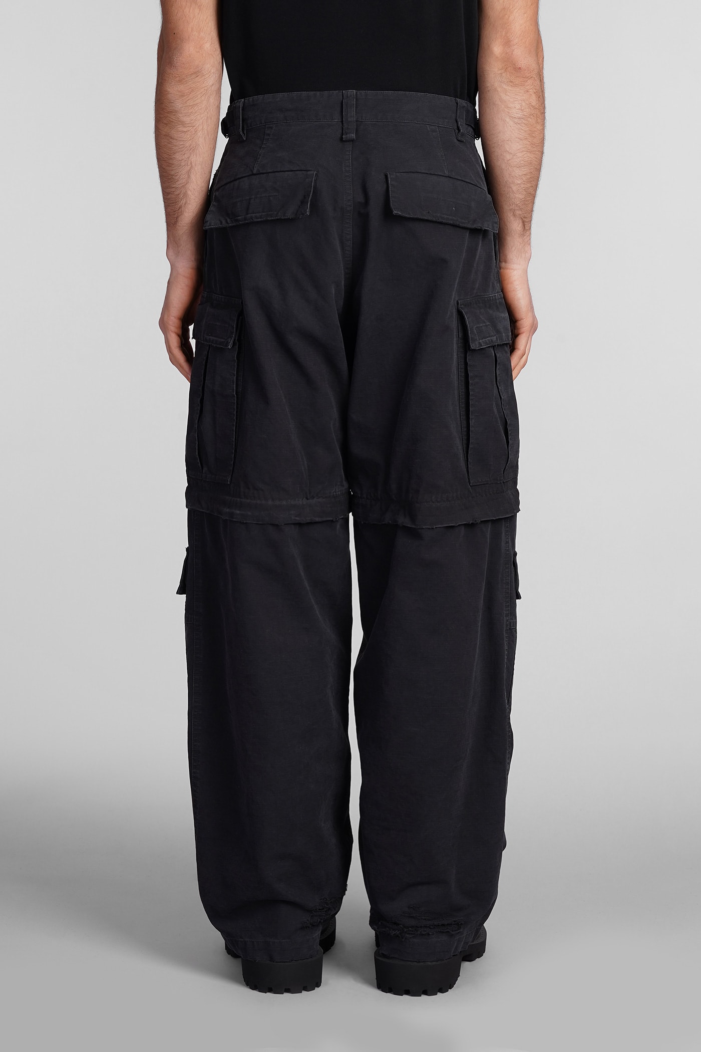 Shop Balenciaga Pants In Black Cotton