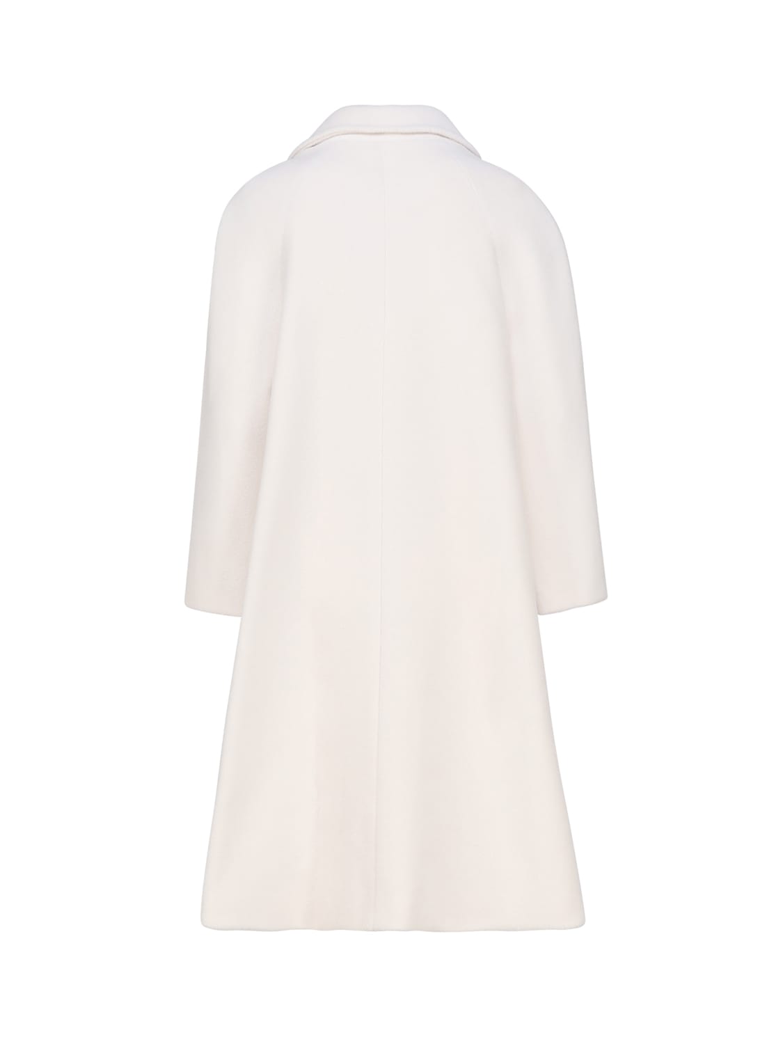 Shop Mariuccia Milano Single-breasted Wool Coat In White