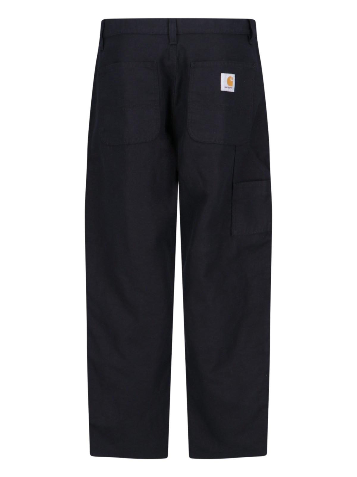 Shop Carhartt Walter Double Knee Carpenter Pants In Black