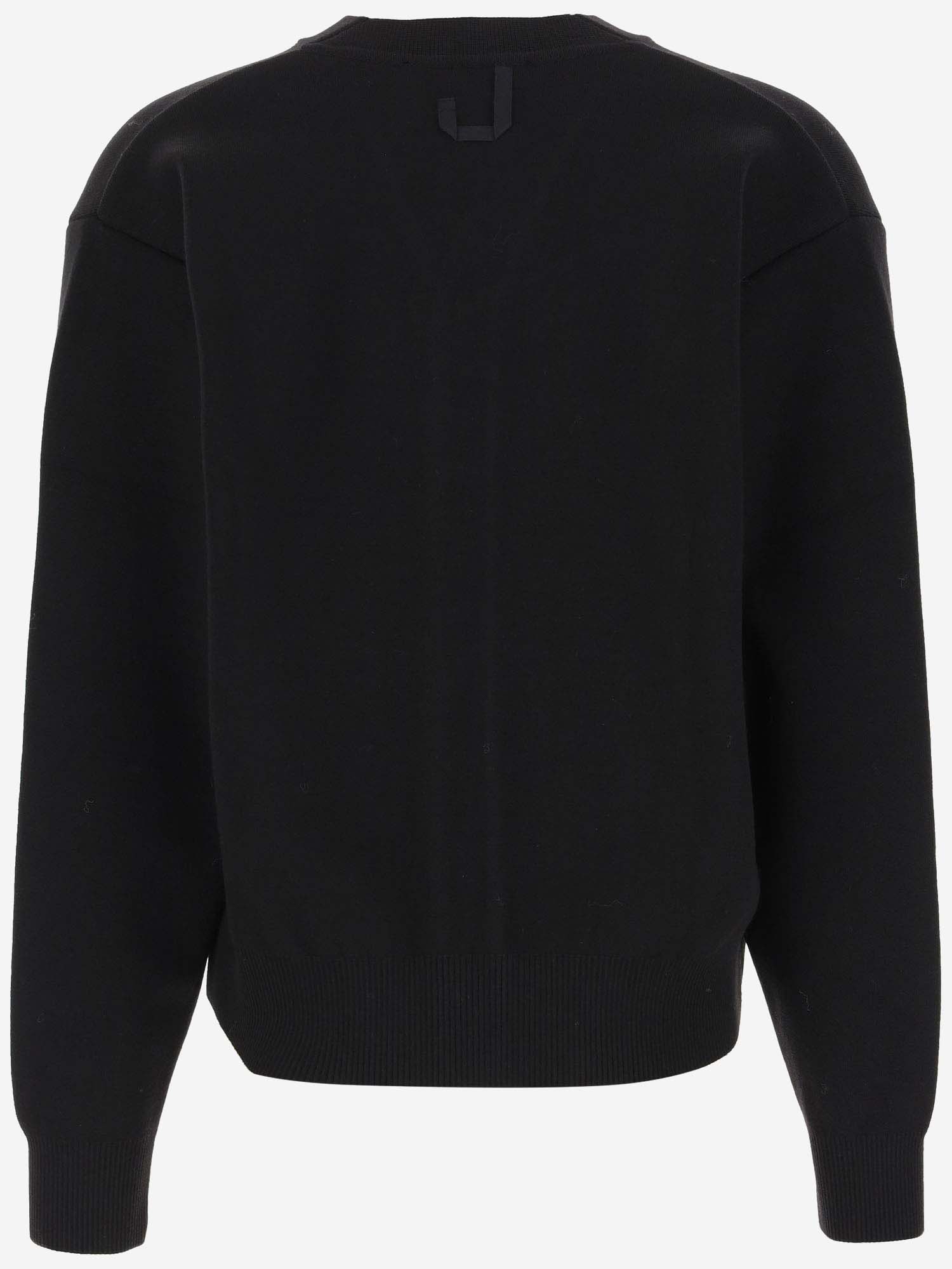 Shop Jacquemus Wool Blend Cardigan In Black