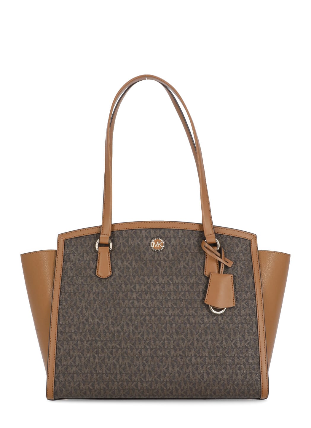 MICHAEL MICHAEL KORS Tan Canvas and Leather Tote