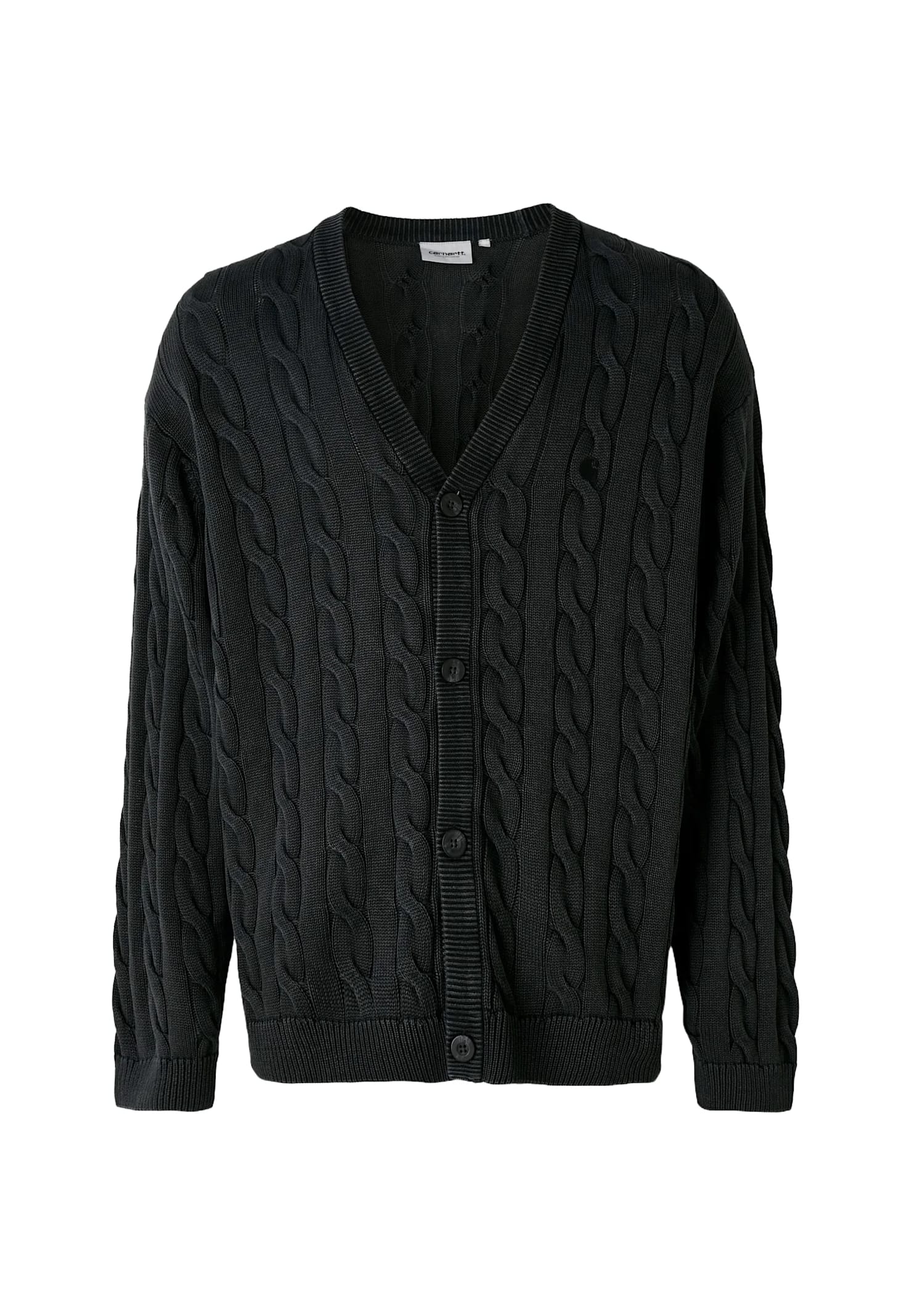 Carhartt Cardigan Carter Nero In Black