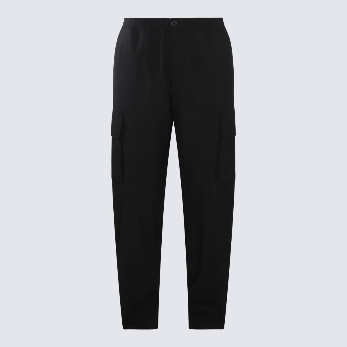 Shop Marni Black Wool Cargo Pants