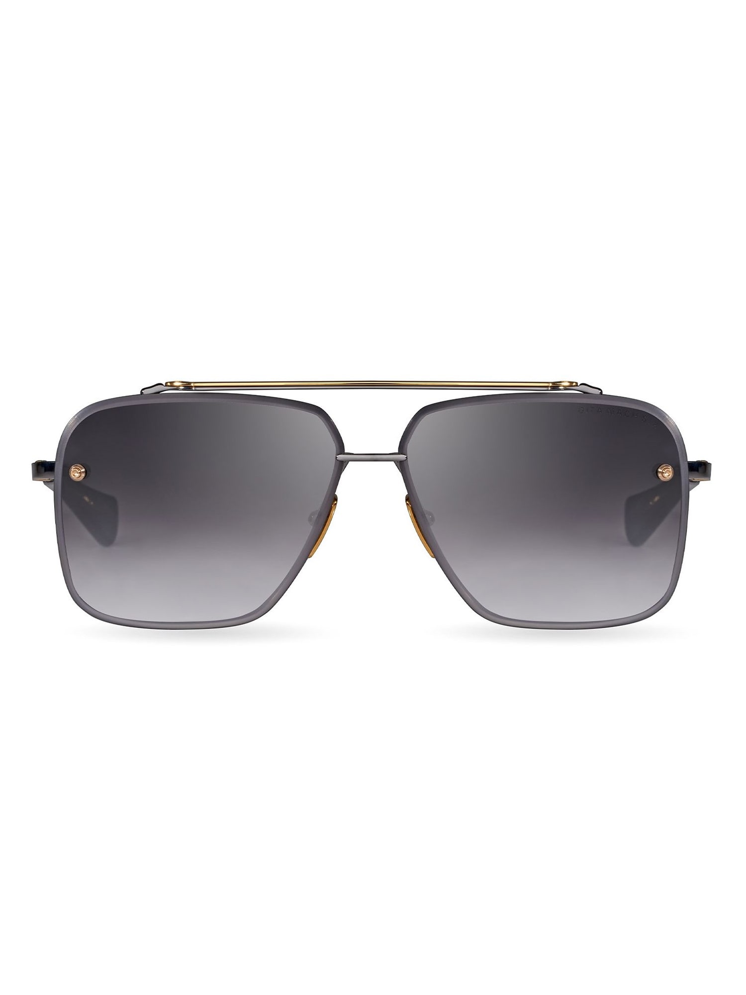 Shop Dita Dts121/62/05 Mach/six Sunglasses In Black Rhodium_yellow Gold