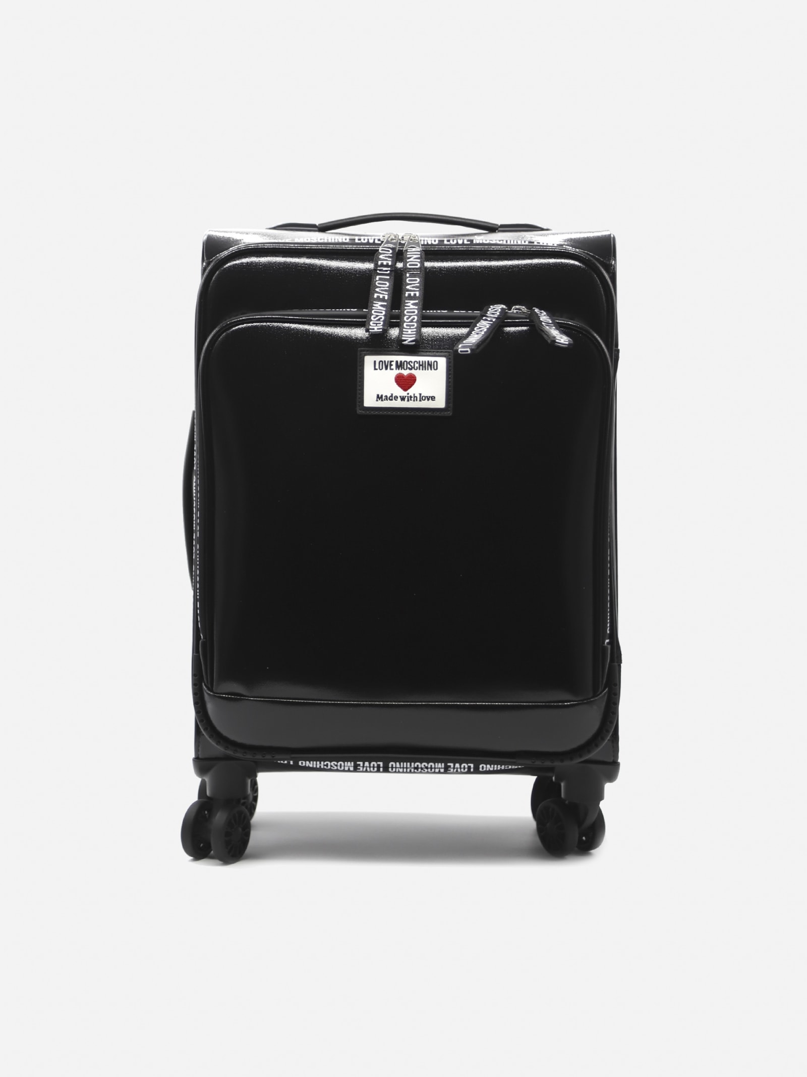 Love Moschino Travel Trolley With Contrasting Logo Detail