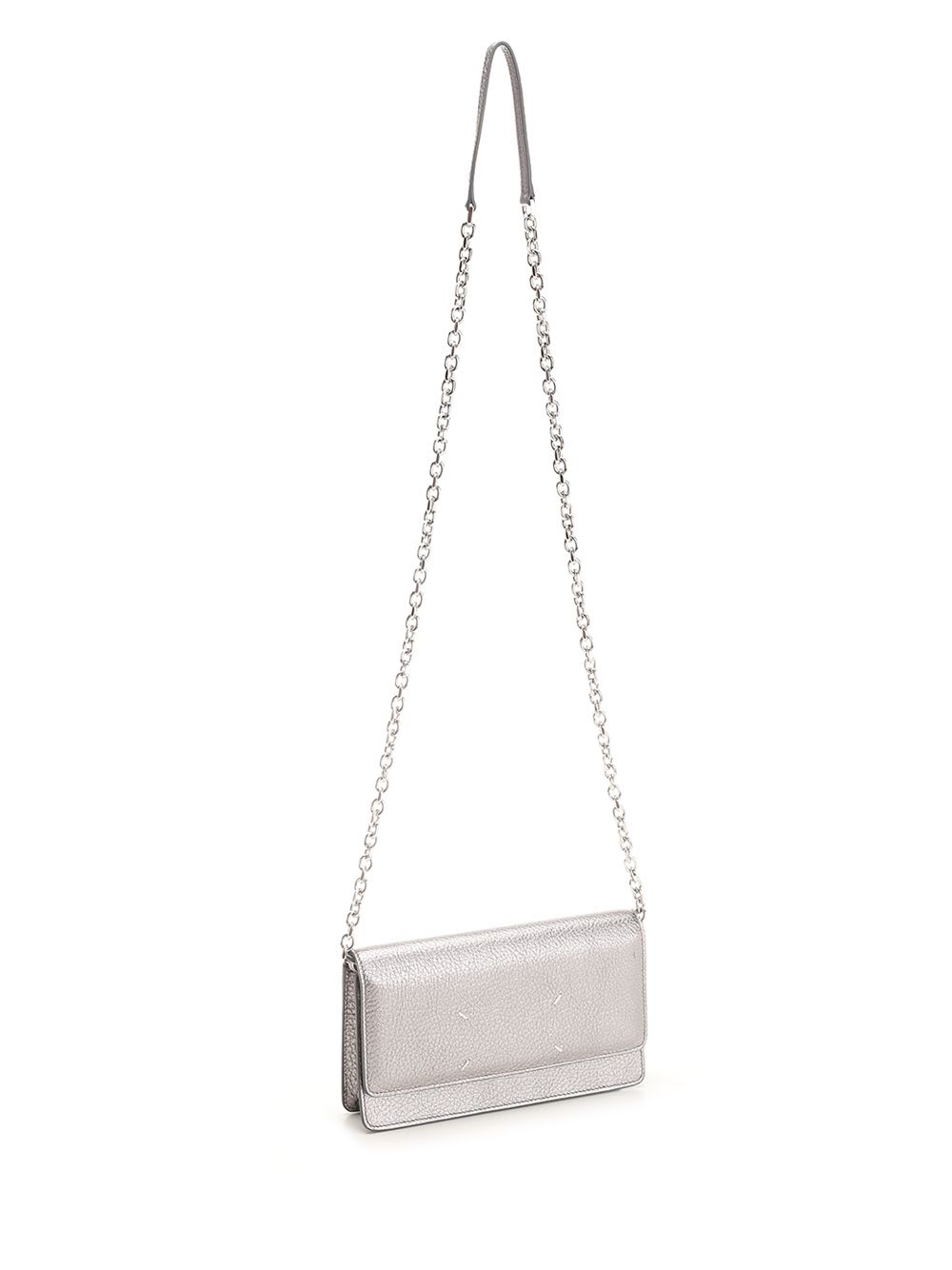 Shop Maison Margiela Wallet On Chain In Silver