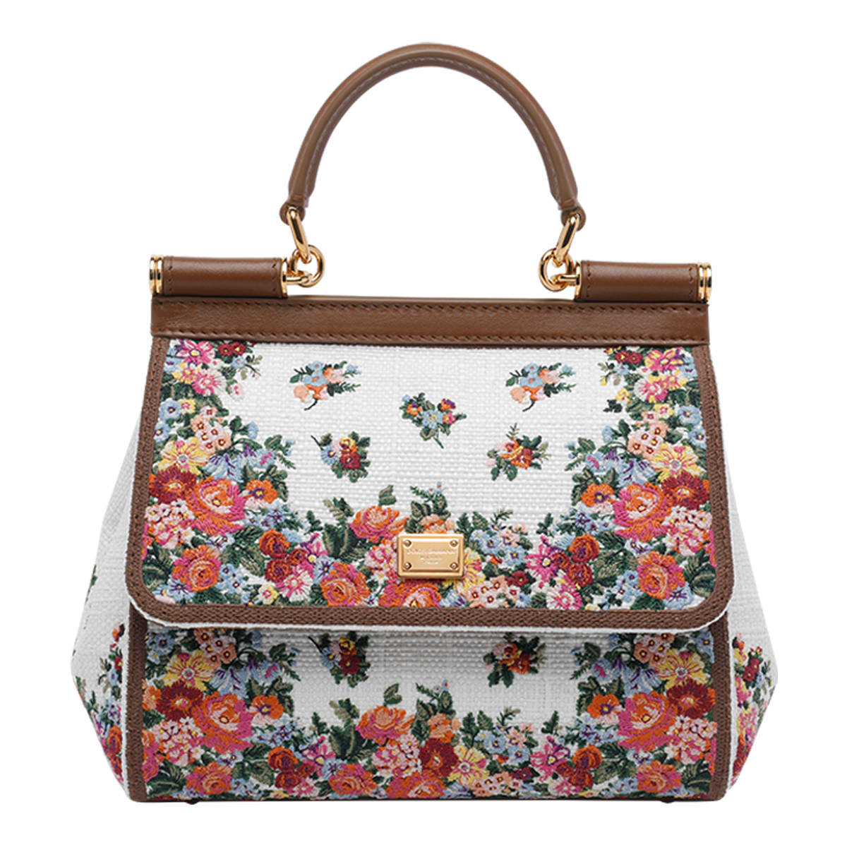 Dolce & Gabbana Medium Sicily Embroidered Handbag In Multi