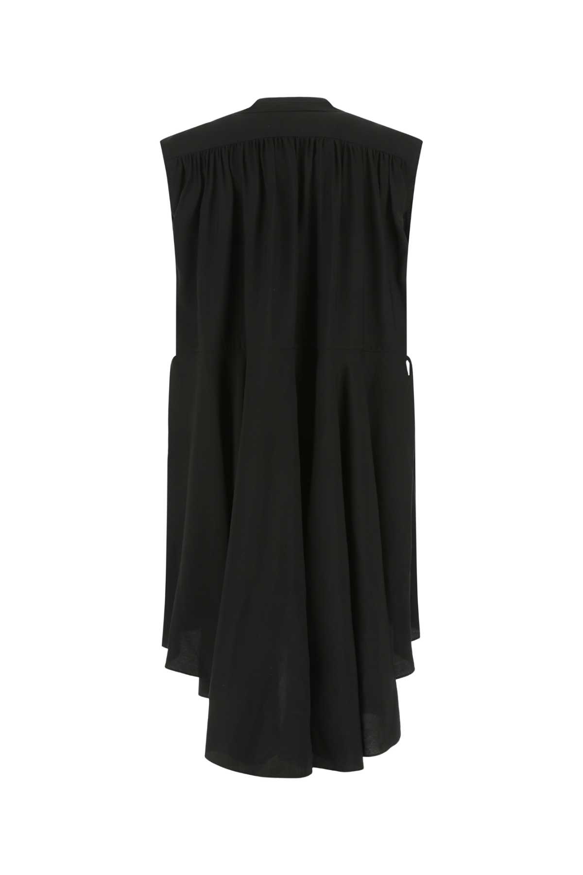 Quira Black Viscose Blend Oversize Dress In Q0009