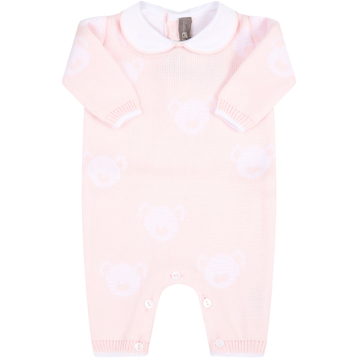 Little Bear Pink Babygrow For Babygirl With Bears
