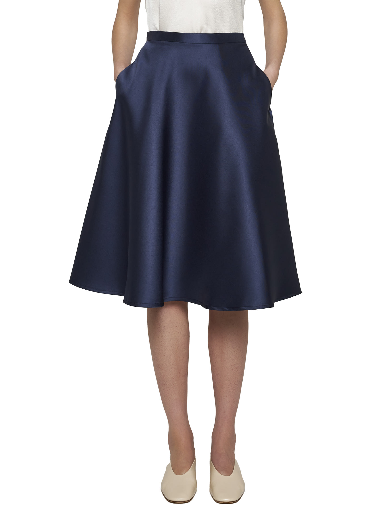 Shop Blanca Vita Skirt In Navy
