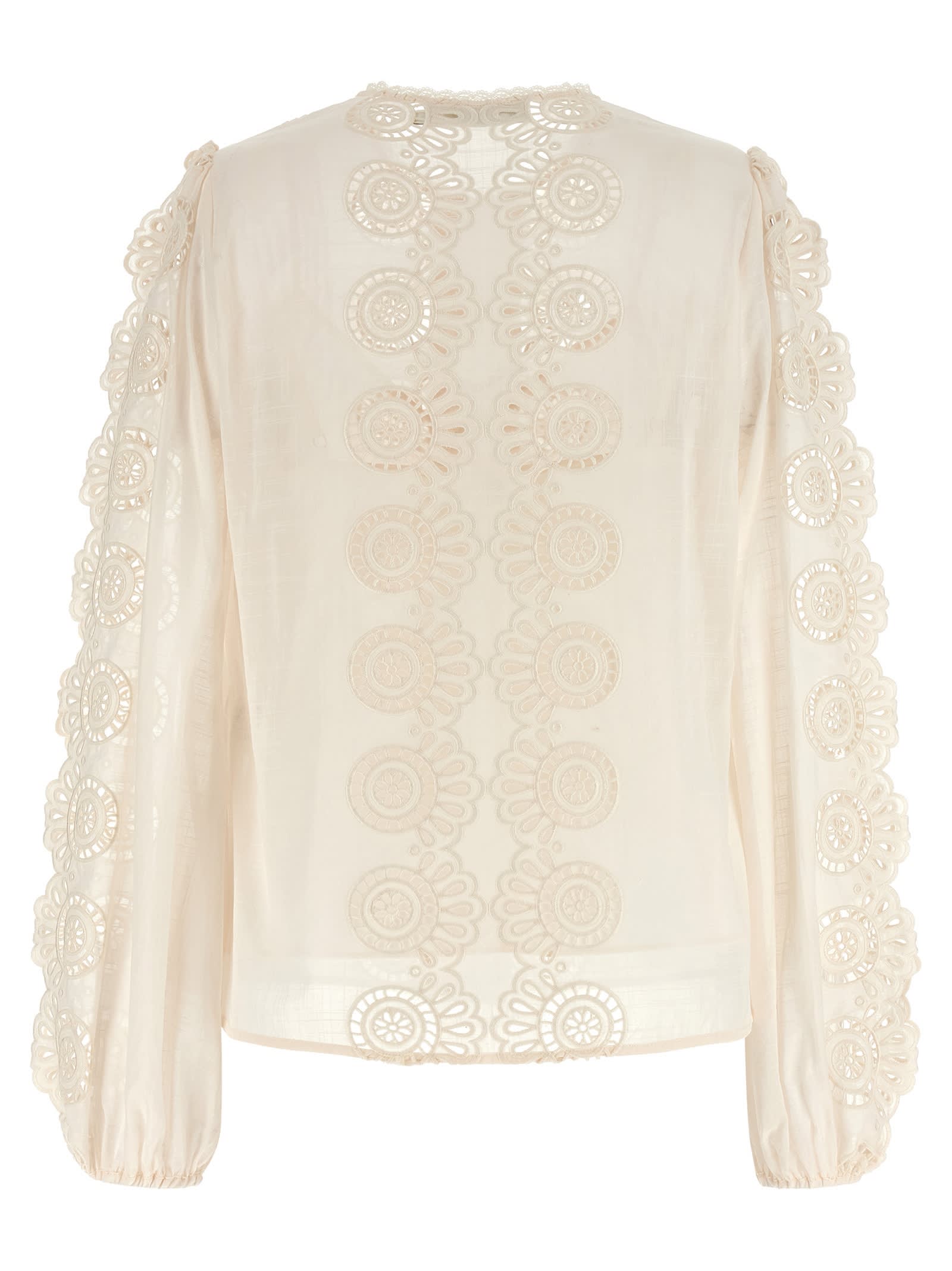 Zimmermann Lucky Shirt And Blouse White In Neutral