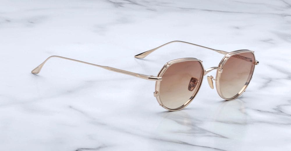 Shop Jacques Marie Mage Hartana - Altan Sunglasses In Gold/rose Gold