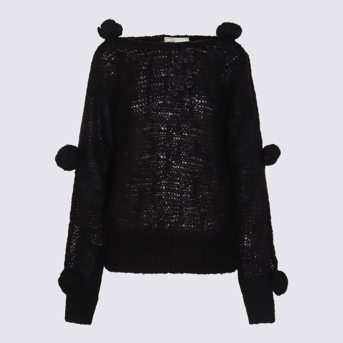 Shop Blumarine Black Wool Knitwear