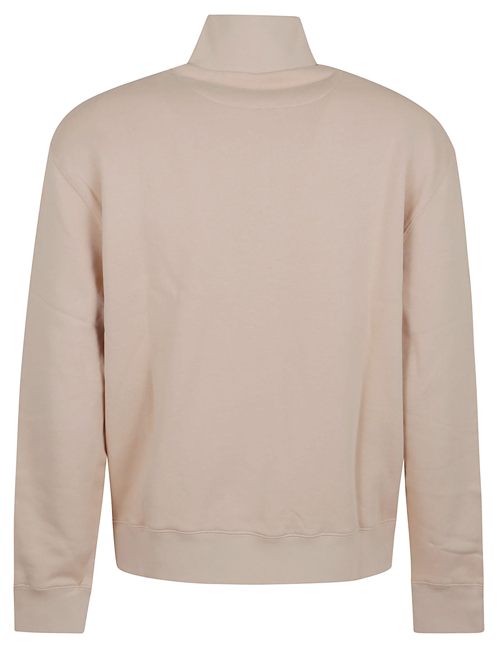 Shop Maison Kitsuné Bold Fox Head Patch Comfort Half Zipped Sweatshirt In Smoke