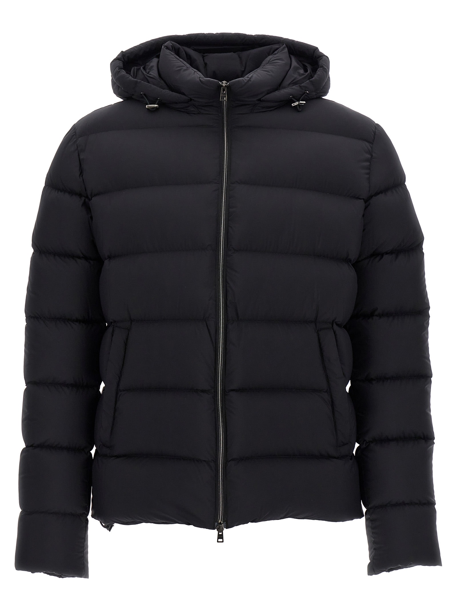 Shop Herno Hooded Down Jacket In Nero