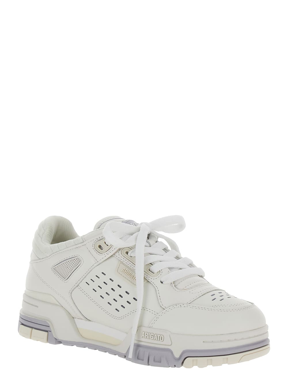 AXEL ARIGATO ONYX WHITE LOW TOP SNEAKERS WITH LOGO DETAIL IN LEATHER AND FABRIC WOMAN 