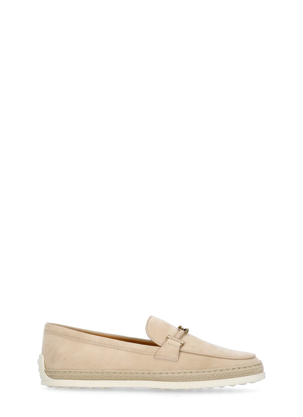 Shop Tod's Leather Loafers In Beige