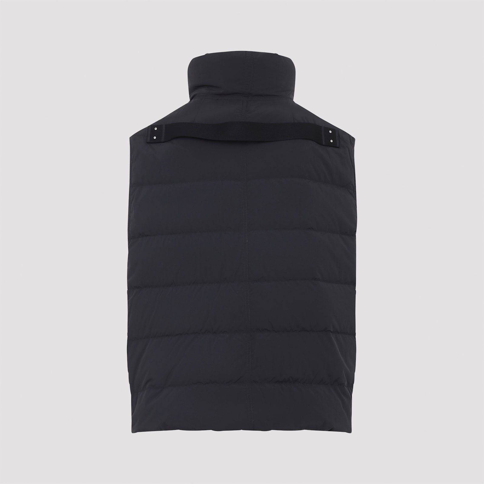 Rick Owens Quilted Asymmetrical Vest In Black
