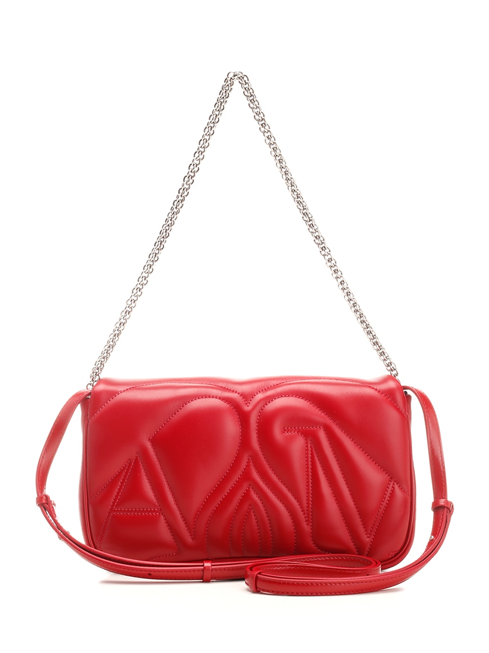 Alexander Mcqueen Logo Flap Shoulder Bag In Red