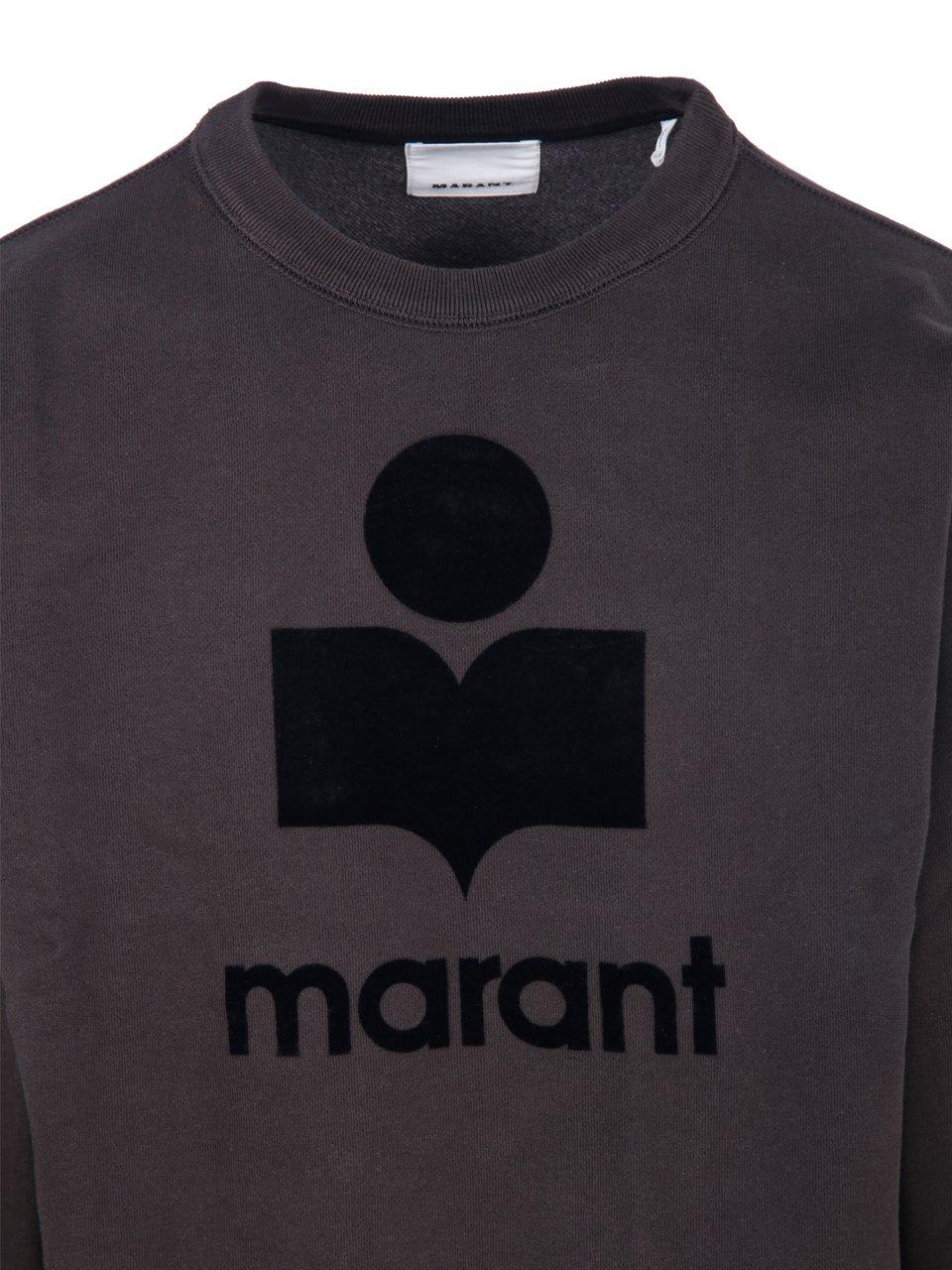 Shop Isabel Marant Logo Printed Crewneck Sweatshirt In Black
