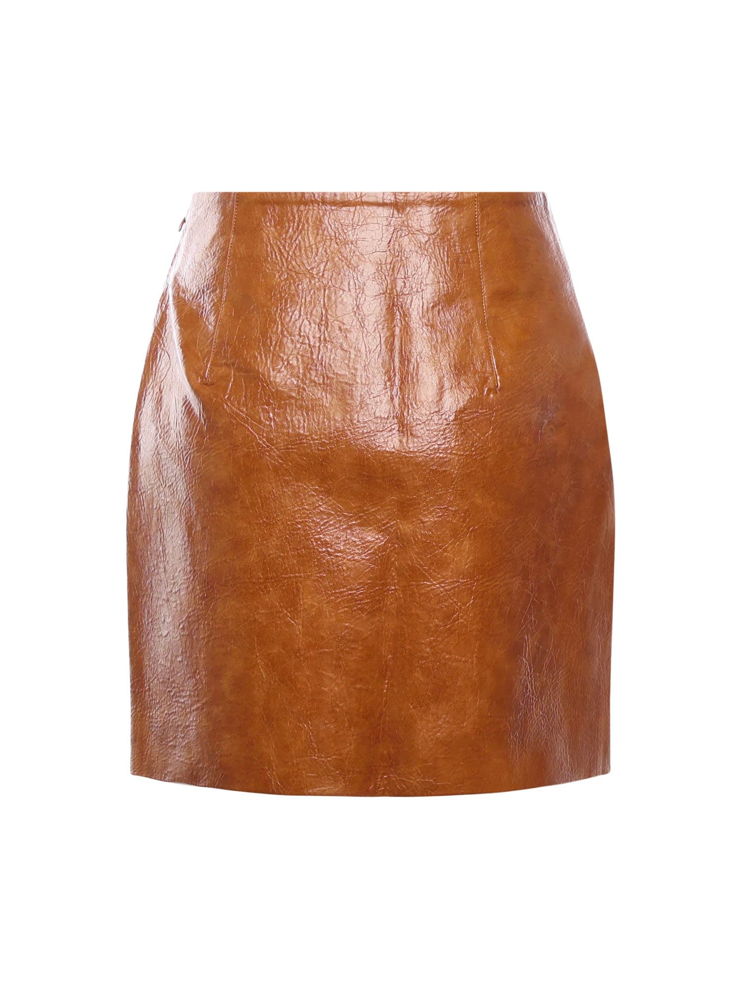 The Andamane Gioia Miniskirt In Brown
