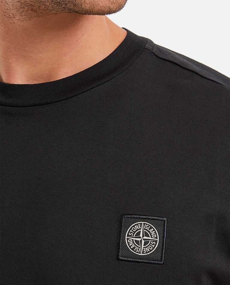 Shop Stone Island T Shirt With Mini Logo In Black