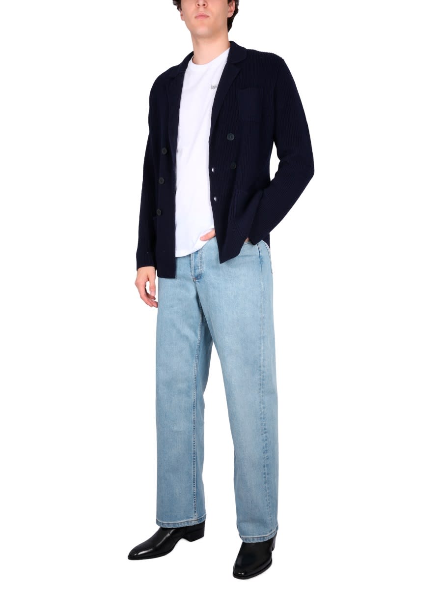 Ballantyne Double-breasted Cardigan Jacket In Blue