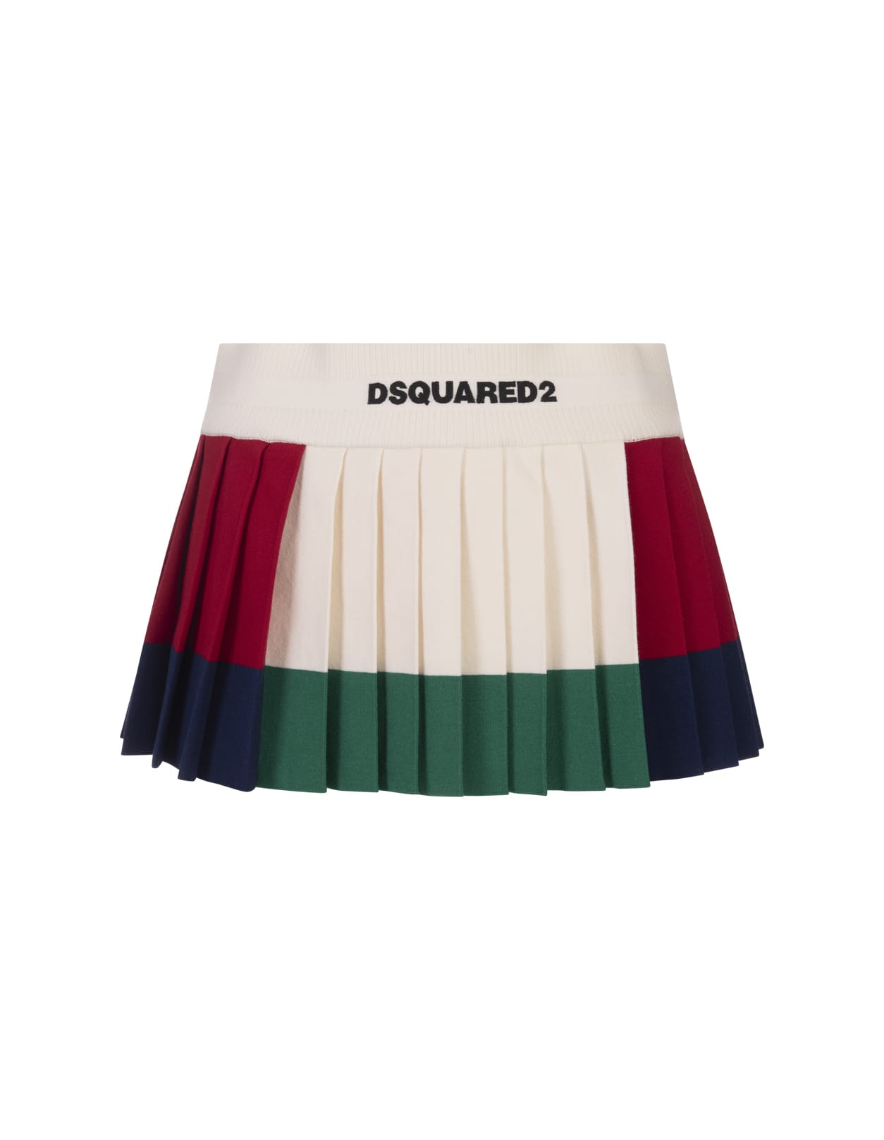 Multicolour Pleated Mini Skirt
