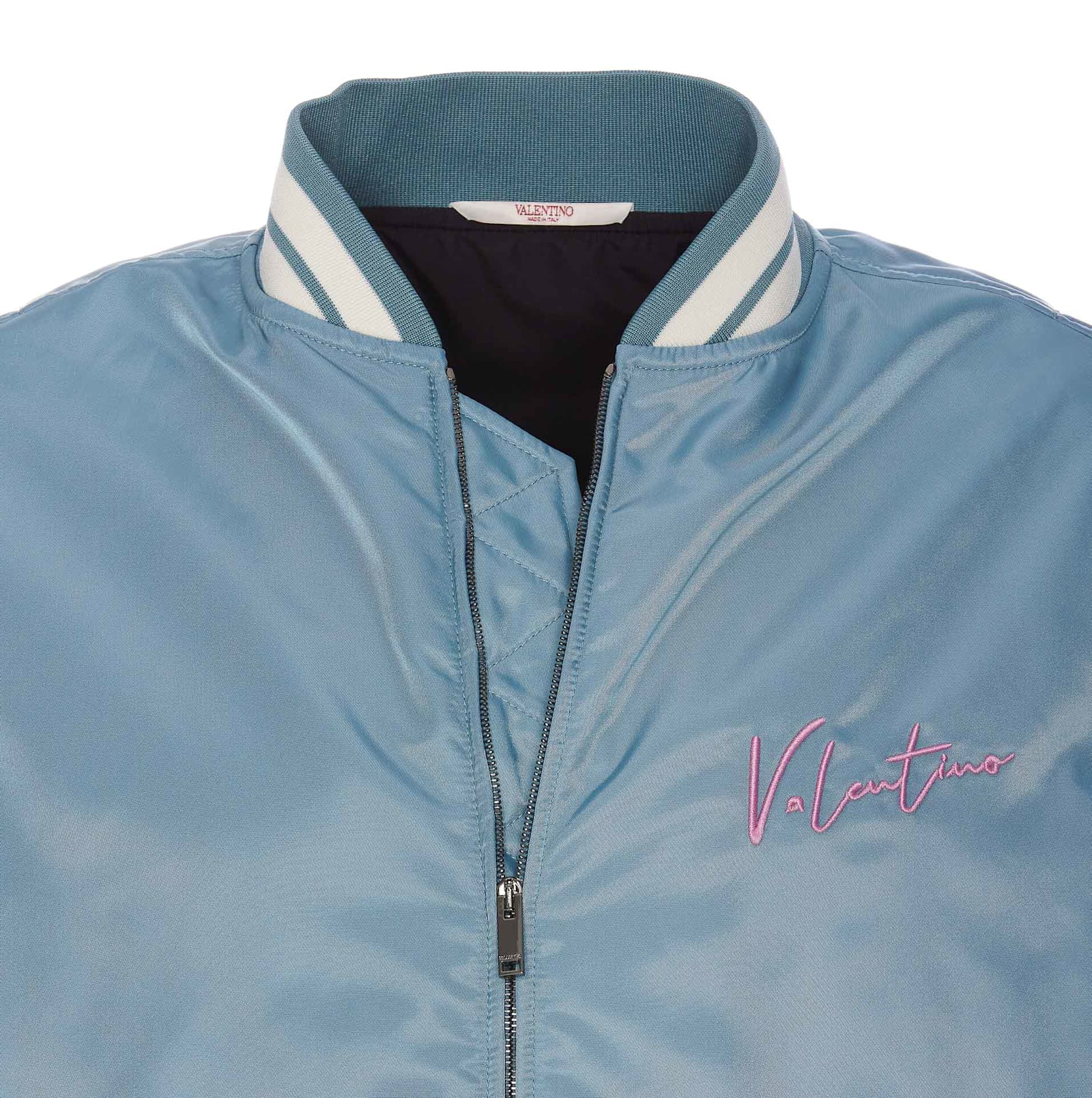 Shop Valentino Jacket In Blue