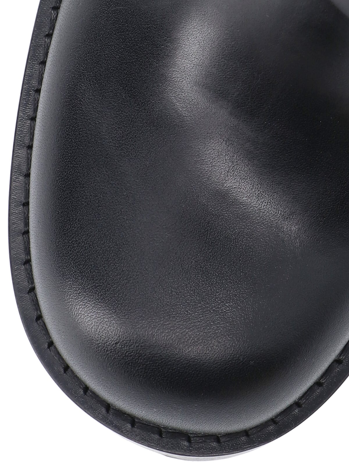 Dries Van Noten Mid-calf Block Heel Leather Boots With Buckle In Black