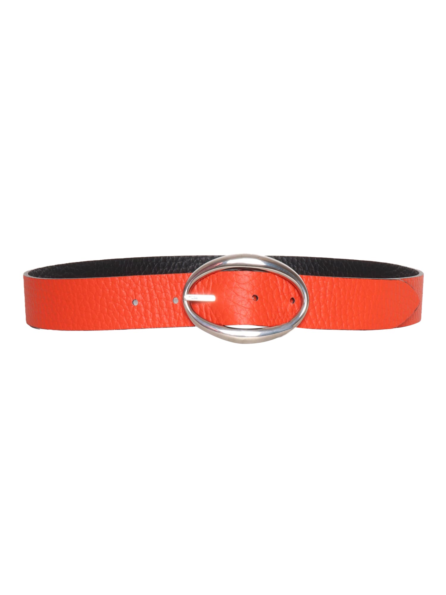 Red Smooth Leather Belt