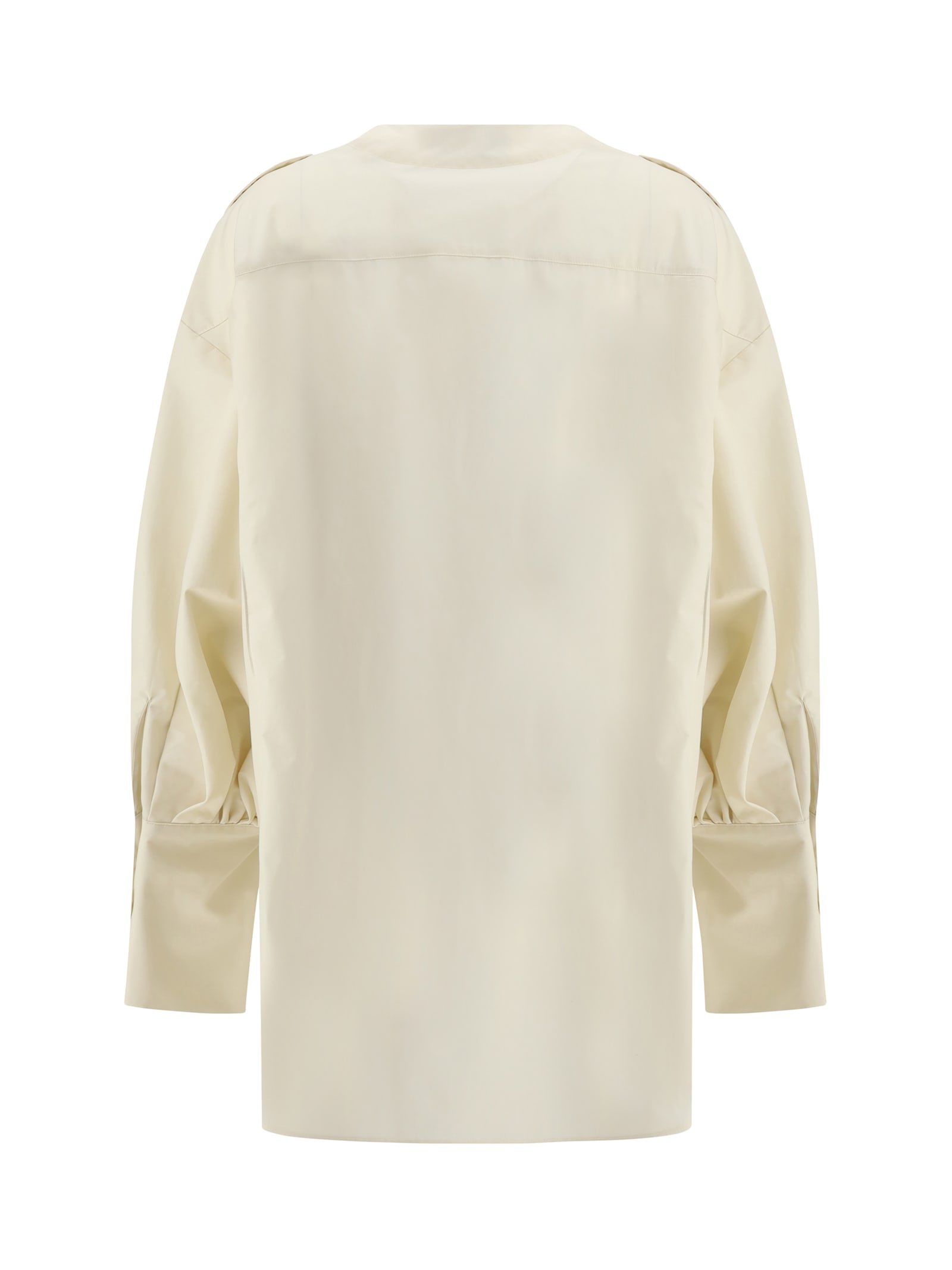 The Latest Cher Poplin Fermo Shirt In White