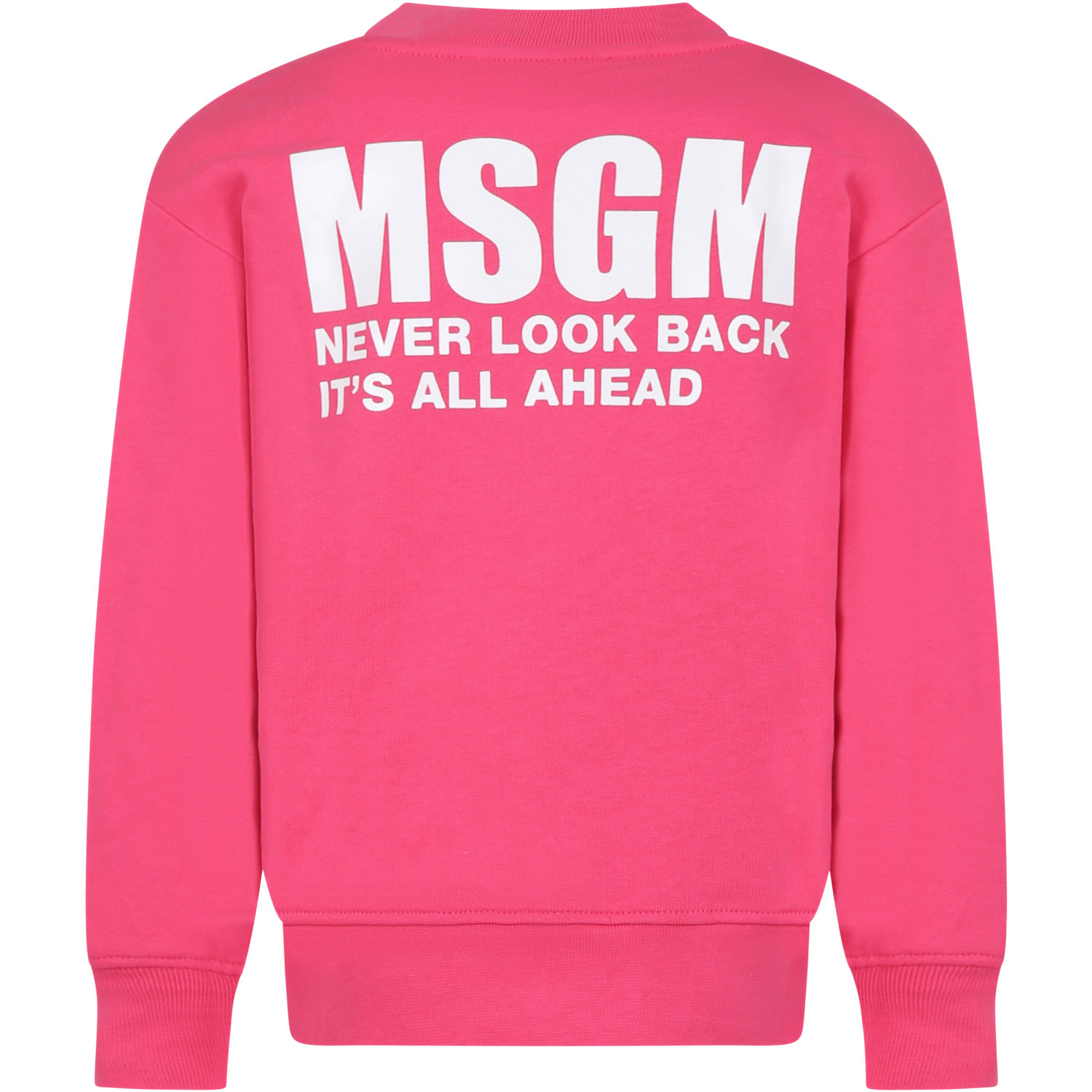 Msgm Fuchsia Sweatshirt For Kids With Logo